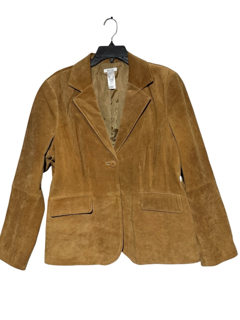 Vintage Brown Suede Leather Jacket Women Size XL Tan Western Southwest Festival